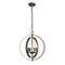 CHLOE Lighting Lighting DARBY Industrial 4 Light Rubbed Bronze & Gold Ceiling Pendant 16" Wide